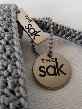 The Sak Crochet Shoulder Bag Small Gray